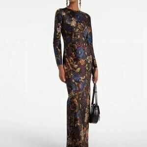 Veronica Beard Gemma Floral Silk-Blend Dress